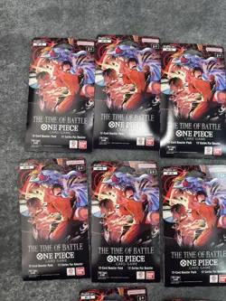 One Piece OP-16 The Time Of Battle Booster Pack Sleeves Lot of 10 Packs NEW - Image 2
