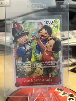 Ace & Sabo & Luffy OP13-007 (SR) Foil Super Rare Carrying on his Will One Piece - Image 1