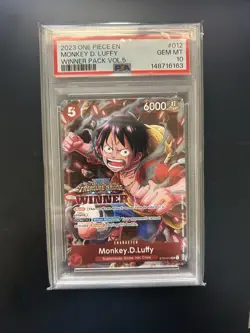 MONKEY D. LUFFY WINNER VOL.5 TREASURE CRUISE STAMP 2023 ONE PIECE PROMO PSA 10 - Image 1