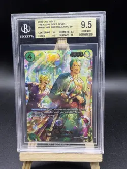 Roronoa Zoro - PRB02-006 (SP) PRB02-006 The Azure Sea's Seven Foil BGS 9.5 - Image 1