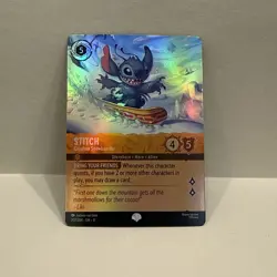 Disney Lorcana Stitch Carefree Snowboarder 207/204 Epic Foil Winterspell NM - Image 1