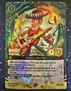 WOODY - Jungle Guide 54/P3 Set Champ Promo Enchanted Foil Wilds Unknown Lorcana - Image 1