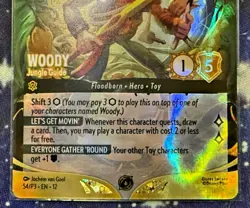 WOODY - Jungle Guide 54/P3 Set Champ Promo Enchanted Foil Wilds Unknown Lorcana - Image 3