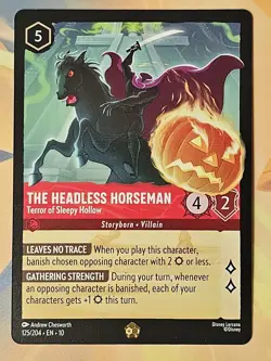 Disney Lorcana Whispers In The Well THE HEADLESS HORSEMAN Legendary #125/204 g - Image 1