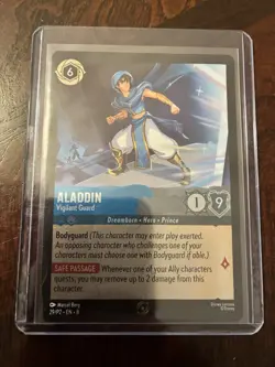 Disney Lorcana TCG Aladdin Vigilant Guard 29/P2 EN-8 Promo Cold Foil - Image 1