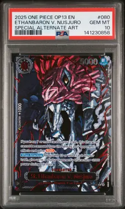 PSA 10 Sequential Demon God Pack Five Elders Red Text One Piece TCG OP13 English - Image 3