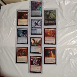 Magic: The Gathering 10 Dragon Card Lot - Oceanus, Blue, Black, Rapacious. - Image 1