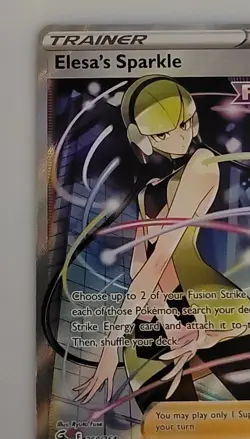 Pokemon Elesa's Sparkle 260/264 Fusion Strike Full Art Trainer Card - Image 2