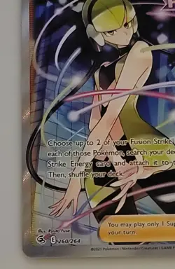 Pokemon Elesa's Sparkle 260/264 Fusion Strike Full Art Trainer Card - Image 3