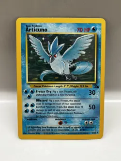 Pokemon TCG Articuno 2/62 Fossil Holo Unlimited Rare Card 1999 WOTC Vintage MP - Image 1
