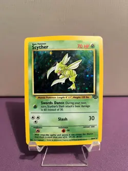 Holo Scyther 10/64 Rare Jungle Pokemon Card WOTC Vintage - MP - Image 1
