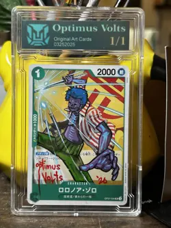 One Piece Card Game Zoro OP07-034 UC Card Japanese Hand Painted Altered Custom - Image 1