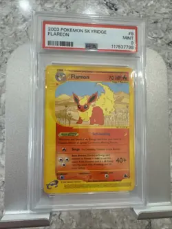 Pokemon TCG Flareon Sky Ridge PSA 9 Mint Rate Card 8 - Image 1