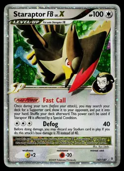 Pokemon Card - Staraptor FB LV.X Supreme Victors 147/147 Holo LV.X Rare - Image 1