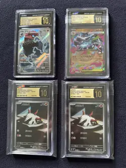 CGC Pristine 10 Pokemon TCG Japanese 4-Card Holo Lot Charizard X ex - Image 1