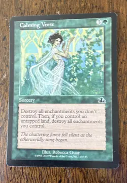 Calming Verse Prophecy Regular Green Magic, The Gathering MTG M/HP - Image 2