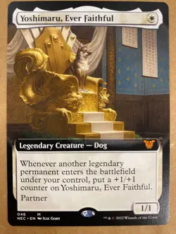 MTG 1x EXTENDED ART Yoshimaru, Ever Faithful # 46 Kamigawa Neon Magic the x1 NM - Image 1