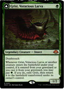 Grist, Voracious Larva 251 Mythic Modern Horizons 3 NM MTG - Image 1