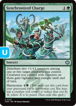 MTG Synchronized Charge Dragonstorm Uncommon Sorcery NM - Image 1
