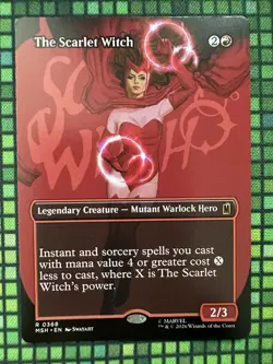 MTG The Scarlet Witch #0368 Borderless Rare Marvel Super Heroes (MSH) - Image 2