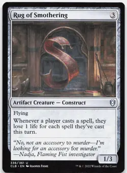 Rug of Smothering 336 NM Commander Legends: Battle for Baldur's Gate MTG - Image 1