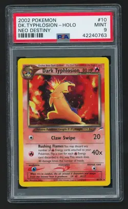 Dark Typhlosion Holo Pokemon Card Neo Destiny 2002 10/105 ARK PSA 9 - Image 1