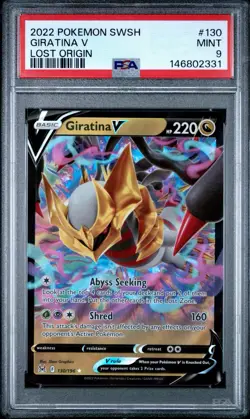 2022 POKEMON SWORD & SHIELD LOST ORIGIN #130 GIRATINA V PSA 9 - Image 1