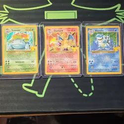 25th Anniversary CHARIZARD VENUSAUR BLASTOISE Celebration Set Holo Pokemon - NM - Image 1