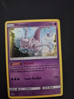 Pokemon TCG Mewtwo SM77 Black Star Promo Holo Card 2017 - Image 1