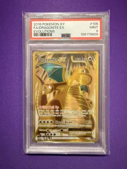 (AUS) 2016 Pokemon TCG XY Evolutions Full Art Dragonite Ex 106/100 PSA 9 - Image 1