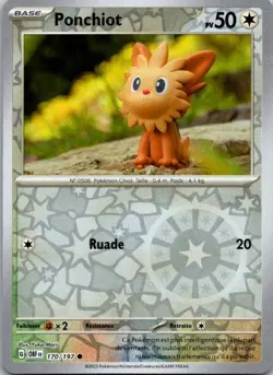 Carte Pokemon Ponchiot 170/197 Reverse - 2023 - Image 1