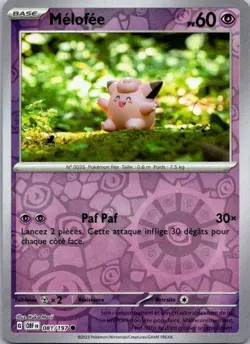 Carte Pokemon Melofee 081/197 Reverse 2023 - Image 1