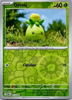 Carte Pokemon Olivini 021/182 Reverse - 2025 - Image 1