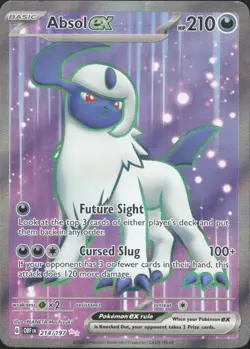Absol ex 214/197 Ultra Rare Obsidian Flames Pokemon Holo Near Mint - Image 1