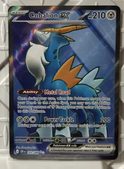 Pokemon ME04: Chaos Rising #103/086 Cobalion ex Full Art - Image 1
