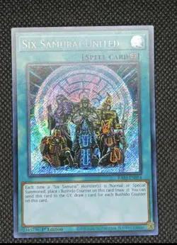 Yugioh Six Samurai - United RA03-EN054 Secret Rare 1st Ed NM - Image 1