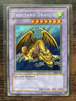 Yugioh Faded Thousand Dragon MRD-143 Metal Raiders Secret Rare Holo Unlimited LP - Image 1