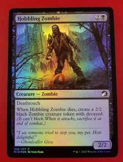 1x Hobbling Zombie | FOIL | Innistrad Midnight Hunt | MTG Magic Cards - Image 1