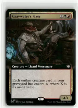 Graywater's Fixer Extended Art - Commander Outlaws of Thunder Junction MTG NM - Image 1