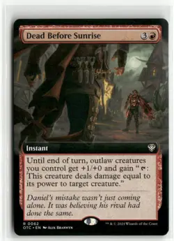 Dead Before Sunrise Extended Art - Commander Outlaws of Thunder Junction MTG NM - Image 1