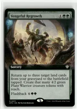 Vengeful Regrowth Extended Art - Commander Outlaws of Thunder Junction MTG NM - Image 1
