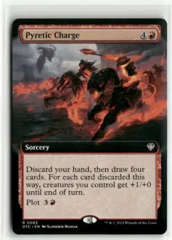 Pyretic Charge Extended Art - Commander Outlaws of Thunder Junction MTG NM - Image 1
