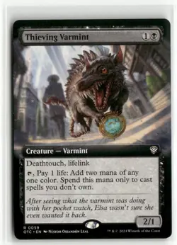 Thieving Varmint Extended Art - Commander Outlaws of Thunder Junction MTG NM - Image 1