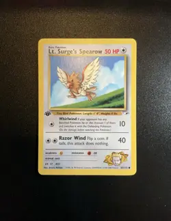 Pokemon TCG Cards 1st Edition Lt. Surge's Spearow 83/132 Gym Heroes NM - Image 1