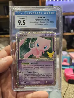 CGC 10 (9.5 Blue Label) MEW EX #88 CELEBRATIONS CLASSIC COLL. POKEMON TCG 2021 - Image 1