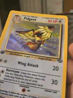 1999 Pokemon TCG Pidgeot Jungle 1st Edition Holo Rare 8/64 Collectible Vintage - Image 2