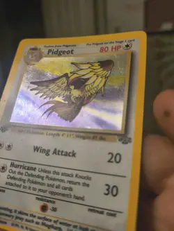 1999 Pokemon TCG Pidgeot Jungle 1st Edition Holo Rare 8/64 Collectible Vintage - Image 3