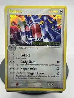 Pokemon TCG Exploud 3/106 Emerald Reverse Holo Stamped DMG - Image 1