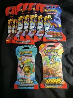 Pokemon Scarlet & Violet (10) Sleeved Boosters Destined Rivals Surging Sparks JT - Image 1