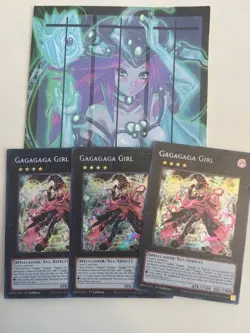 Yugioh 3x Gagagaga Girl DUAD-EN043 Duelist's Advance Secret Rare 1st Ed NM - Image 1